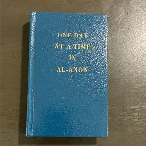 Vintage One Day at a Time in Al-Anon Hardcover - Blue with Gold Foil